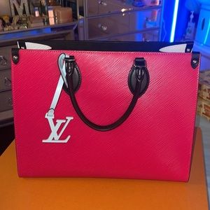 Louis Vuitton Brand New Authentic OnTheGo Tote bag Fuchsia  Pink Rare